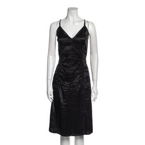 HELMUT LANG Silk Black Goth/ Emo Dress